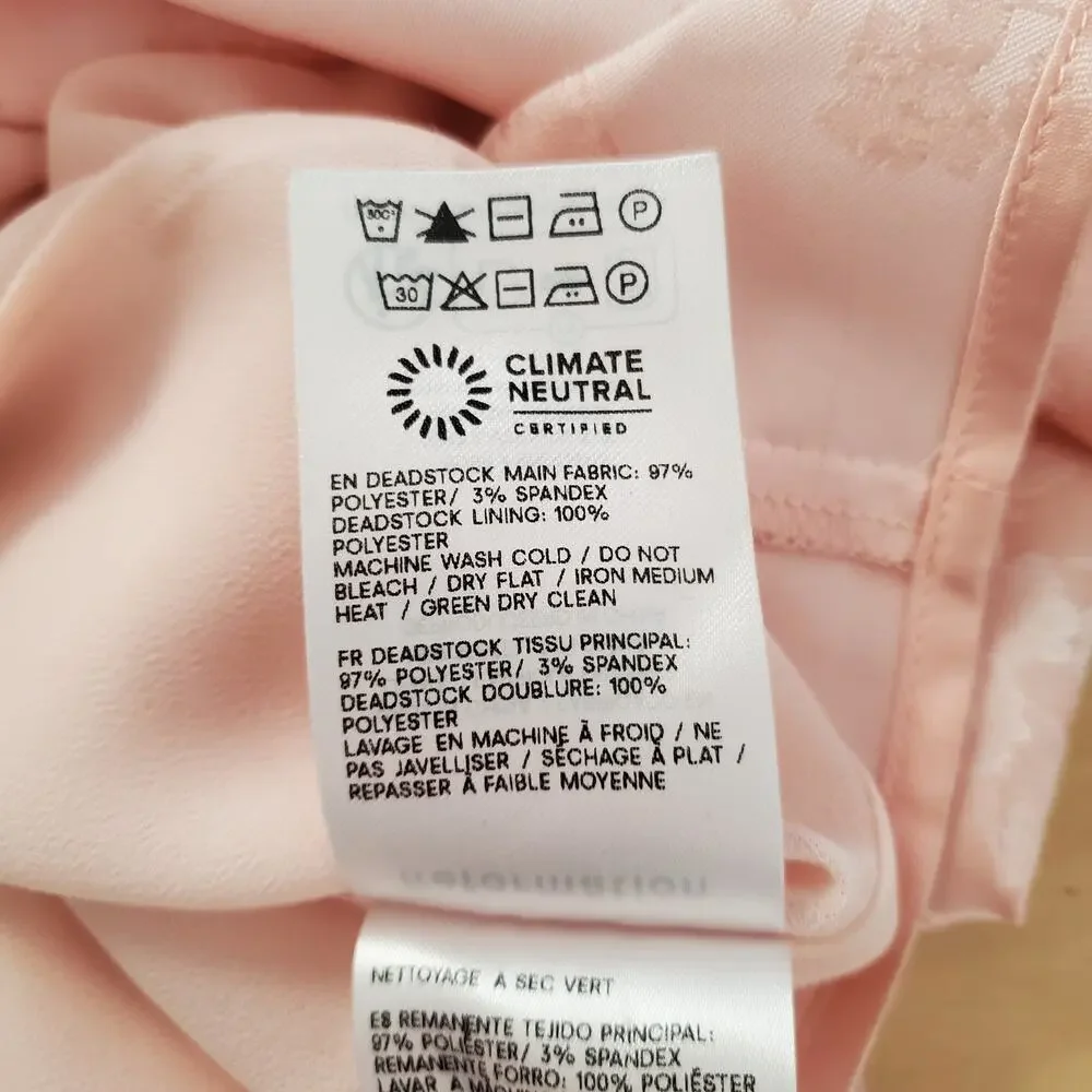 Reformation Frankie Floral Jacquard Satin Slip Maxi Dress Light Pink Size 10 - Picture 15 of 15